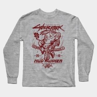 Cyberpork 2019: Mud Runner. Monochrome Long Sleeve T-Shirt